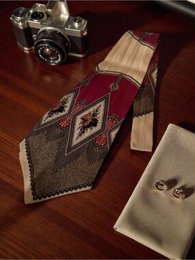 Vintage Matsuda Nicole Tokyo Japan Silk Tie